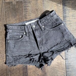 Lovers + Friends Distressed Black Women's Shorts